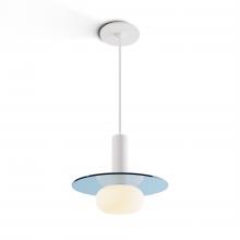 Koncept Inc CMP-S1-S-06-MWT+GBLU9+GLB - Combi Pendant 6" Single Unit Matte White with Matte White Canopy