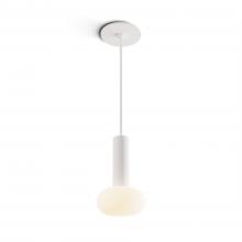 Koncept Inc CMP-S1-S-06-MWT+NA+GLB - Combi Pendant 6" Single Unit Matte White with Matte White Canopy, Glass Ball attachment, Suspens