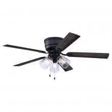 Vaxcel International F0128 - Cromwell 52-in. Ceiling Fan with Pull Chain and Remote Matte Black