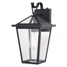 Vaxcel International T0716 - Derby 8-in Outdoor Wall Light Matte Black