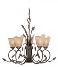 Vaxcel International CP-CHB006BW - Capri 6L Chandelier Black Walnut