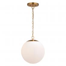 Vaxcel International P0414 - Linden 12-in. 1 Light Globe Pendant Muted Brass