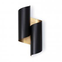 Regina Andrew 15-1157BLK - Regina Andrew Folio Sconce (Black and Gold)