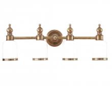 Hudson Valley 6304-PN - 4 LIGHT BATH BRACKET