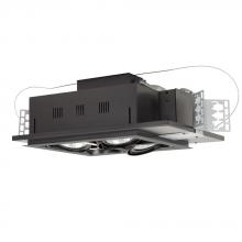 Jesco MGP30-4SSB - 4-Light Double Gimbal Square Recessed Line Voltage Fixture.