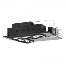 Jesco MGP30-5LSB - 5-Light Double Gimbal L-Corner Recessed Line Voltage Fixture.