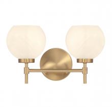 Lighting One US V6-L8-9621-2-322 - Hannah 2-Light Bathroom Vanity Light in Warm Brass