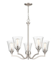 Millennium 2115-BN - Caily 5-Light Chandelier Ceiling Light Brushed Nickel