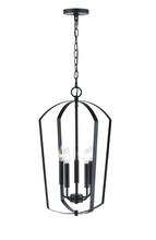 Millennium 9825-MB - Ivey Lake 5-Light Pendant light Matte Black