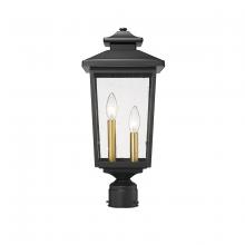 Millennium 4644-PBK - Eldrick 2-Light Outdoor Post Lantern Powder Coated Black