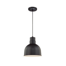 Millennium RDBC10-SB - R Series 1-Light Cord Hung Deep Bowl Shade Satin Black