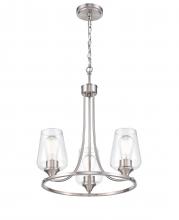 Millennium 9723-BN - Ashford 3-Light Chandelier Ceiling Light Brushed Nickel