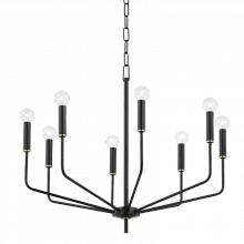 Mitzi by Hudson Valley Lighting H516808-AGB/SBK - Bailey Chandelier