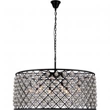 Elegant 1213G43MB/RC - Madison 10 light Matte Black Chandelier Clear Royal Cut Crystal