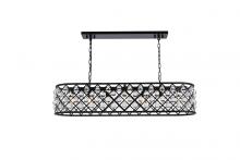 Elegant 1215G50MB/RC - Madison 7 Light Matte Black Chandelier Clear Royal Cut Crystal