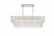 Elegant 1780G37C - 6 LT Linear Chandelier- Chrome