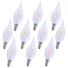 Elegant E12LED124-10PK - LED E12 Candelabra, 5000k, 300 Degree, Cri80, Es, Ul/Cul, 2.5w, 25w Equivalent, 15000hrs, Lm165