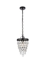 Elegant LD714D9BK - Reese 9 inch pendant in black