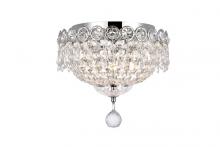 Elegant V1900F10C/RC - Century 3 Light Chrome Flush Mount Clear Royal Cut Crystal