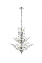 Elegant V2011D27C/RC - Orchid 13 Light Chrome Chandelier Clear Royal Cut Crystal