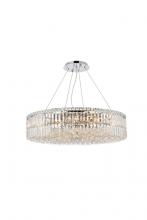 Elegant V2030D32C/RC - Maxime 18 Light Chrome Chandelier Clear Royal Cut Crystal