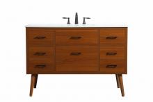 Elegant VF41048MTK - 48 Inch Single Bathroom Vanity in Teak