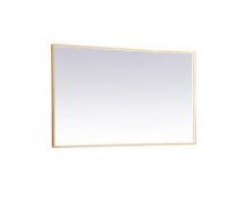 Elegant MRE63040BR - Pier 30x40 inch LED mirror with adjustable color temperature 3000K/4200K/6400K in brass