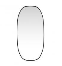  MR2B2448BLK - Metal Frame Oval Mirror 24x48 Inch in Black