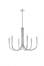 Elegant LD722D30C - Layne 30 Inch Chandelier in Chrome