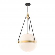 Alora Lighting PD406418BGGO - Harmony 18-in Brushed Gold/Glossy Opal Glass 4 Lights Pendant