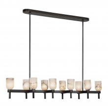 Alora Lighting LP338052UBAR - Lucian 52-in Urban Bronze/Alabaster 10 Lights Linear Pendant