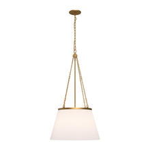 Alora Lighting PD544517AGWL - Speakeasy 18-in Aged Gold/White Linen 1 Light Pendant