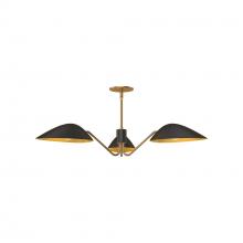 Alora Lighting PD550336MBAG - Oscar 36-in Aged Gold/Matte Black 3 Lights Pendant