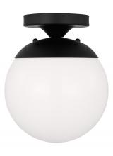 Visual Comfort & Co. Studio Collection 7518EN3-112 - Leo - Hanging Globe One Light Wall / Ceiling Semi-Flush Mount with White Glass