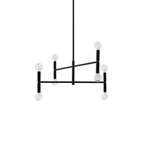 Dainolite AVA-188C-MB - 8 Light Incandescent Matte Black Chandelier