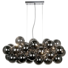 Dainolite CMT-418HP-SM-PC - 10 Light Halogen Horizontal Pendant, Polished Chrome with Smoked Glass