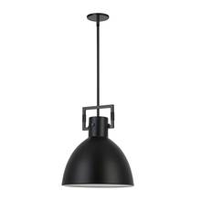 Dainolite LBY-141P-MB-MB - 1 Light Incandescent Pendant, Matte Black w/ Matte Black Metal Shade