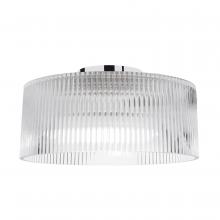 Dainolite NAD-123FH-PC-FL - 1LT Flush Mount, PC w/ FL Glass