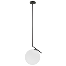 Dainolite ORN-141P-MB - 1 Light Incandescent Pendant, Matte Black with Opal Glass