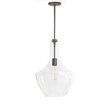 Dainolite PTL-121P-MB - 1 Light Incandescent Pendant, Matte Black with Clear Glass