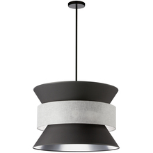 Dainolite QUA-244P-BK-GRY - 4 Light Incandescent Pendant Matte Black with Black Shades