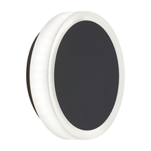 Dainolite TOP-612LEDW-MB - 12W Matte Black Wall Sconce w/ Frosted Acrylic Diffuser