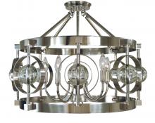 Framburg 5030 PN - 5-Light Ephemeris Flush Mount/Semi Flush Mount