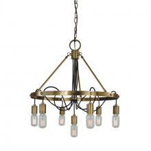 Framburg 5380 AB - 7-Light Antique Brass Felix Dining Chandelier