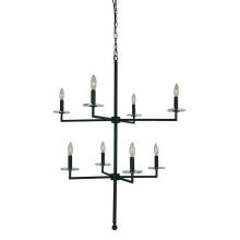 Framburg 5452 Mblack - 12-Light Matte Black Muse Foyer Chandelier