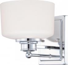 Nuvo 60/4581 - Soho - 1 Light Vanity with Satin White Glass - Polished Chrome Finish