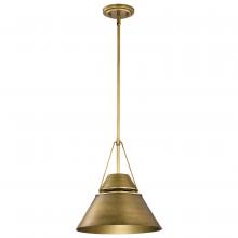 Nuvo 60/7776 - Adina 1 Light Medium Pendant; Natural Brass Finish