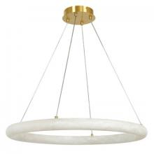 Beacon Lighting America 05062701 - Beacon Lighting Neptune LED Spanish Alabaster Pendant with Solid Brass Details