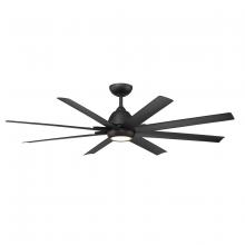 WAC Smart Fan Collection F-064L-MB - Mocha XL Matte Black WITH LUMINAIRE