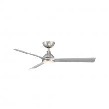 WAC Smart Fan Collection F-104L-BN/SL - GAGE 52 BRUSHED NICKEL WITH SILVER BLADES WITH LUMINAIRE